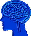 Immagine Brain di colore blu